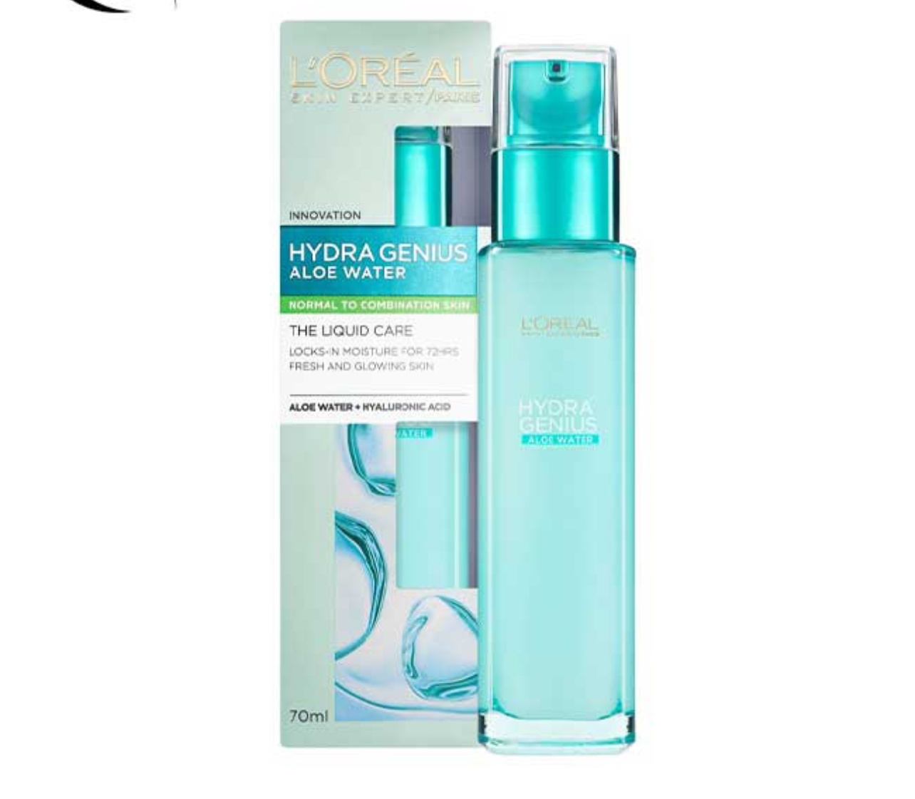 آبرسان هیدروجنیوس لورال پوست چرب و مختلط 70 میل | L’Oréal Hydra Genius Normal to Oily