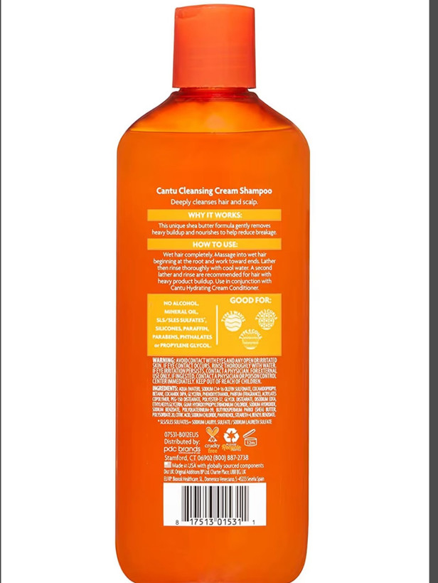 شامپو شی باتر موهای فر و مجعد کانتو | Cantu Sulfate-Free Cleansing Cream Shampoo